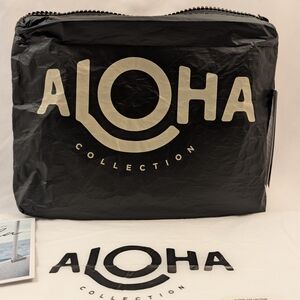 ALOHA Collection Black with Moon Shimmer Logo Pouch